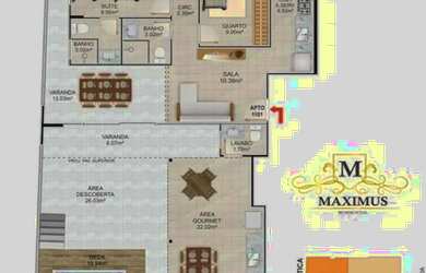 Imagem 16: Apartamento de 2 quartos com suíte na Praia do Morro, Guarapari-ES 69,21m²...