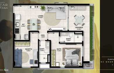 Imagem 3: Cineasta Oscar Santana, 1 E 2 Quartos, Muito Bem Distribuído Entre 46M²...