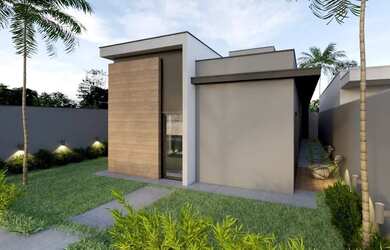 Imagem: A casa possui 3 Dormitórios, 2 Banheiros, 2 Vagas na garagem