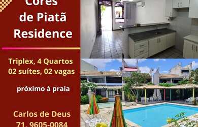 Imagem: A casa em condomínio possui 4 Dormitórios, 4 Banheiros, 2