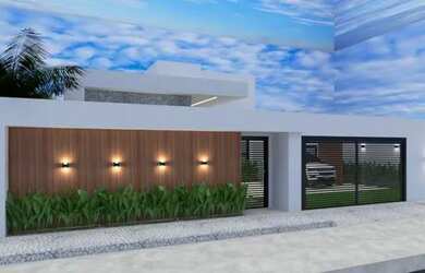 Imagem: A casa possui 4 Dormitórios, 5 Banheiros, 4 Vagas na garagem