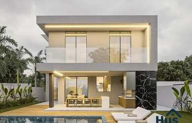 Imagem: A casa em condomínio possui 4 Dormitórios, 5 Banheiros, 2