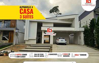 Imagem: A casa em condomínio possui 3 Dormitórios, 4 Banheiros, 4