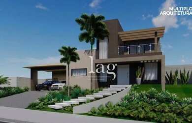 Imagem: A casa em condomínio possui 4 Dormitórios, 5 Banheiros, 4