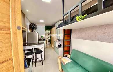 Imagem: O apartamento possui 2 Dormitórios, 1 Banheiro, 1 Vaga na garagem