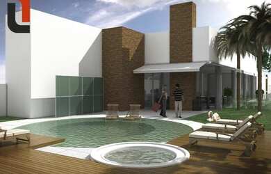 Imagem: A casa possui 4 Dormitórios, 5 Banheiros, 5 Vagas na garagem