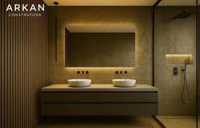 Imagem: A casa em condomínio possui 4 Dormitórios, 5 Banheiros, 2