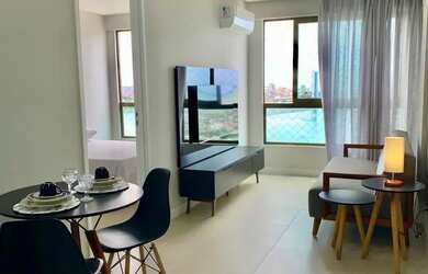 Imagem: O apartamento possui 1 Dormitório, 1 Banheiro, 1 Vaga na garagem