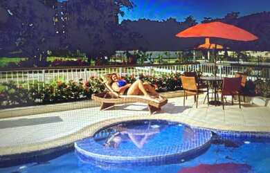 Imagem: A pousada chalé possui 1 Dormitório, 5 Vagas na garagem e