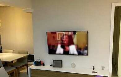 Imagem: O apartamento possui 1 Dormitório, 1 Banheiro, 1 Vaga na garagem