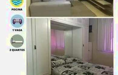 Imagem: O apartamento possui 2 Dormitórios, 1 Banheiro, 1 Vaga na garagem