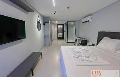 Imagem 3: Porteira fechada Flat novo com 24 m² pé na areia no bairro Jardim Oceania