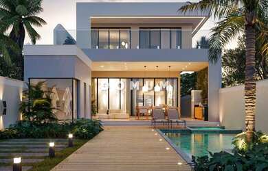 Imagem: A casa em condomínio possui 4 Dormitórios, 5 Banheiros, 2