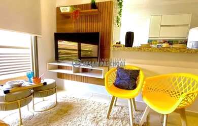 Imagem: O apartamento possui 1 Dormitório, 1 Banheiro, 1 Vaga na garagem