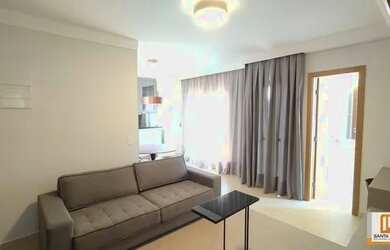 Imagem: O apartamento possui 1 Dormitório, 2 Banheiros, 2 Vagas na