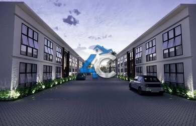 Imagem: O apartamento possui 1 Dormitório, 1 Banheiro, 1 Vaga na garagem