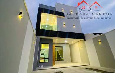 Imagem: A casa possui 4 Dormitórios, 2 Banheiros e 2 Vagas na garagem