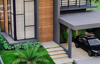 Imagem: A casa em condomínio possui 4 Dormitórios, 5 Banheiros, 2