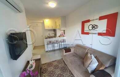 Imagem: O apartamento possui 1 Dormitório, 1 Banheiro, 35m² de Área