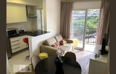 Imagem: O apartamento na cobertura possui 1 Dormitório, 2 Banheiros