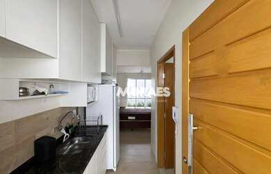 Imagem: A kitnet possui 1 Dormitório, 1 Banheiro, 30m² de Área e