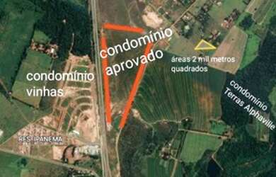 Imagem: A chácara possui 2.000m² de Área e está localizado em Santo