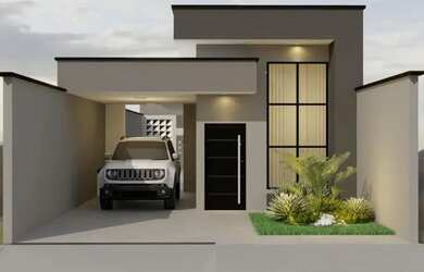 Imagem: A casa possui 3 Dormitórios, 2 Banheiros, 2 Vagas na garagem