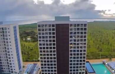 Imagem: O apartamento possui 1 Dormitório, Acomodam 4 pessoas, 1 Vaga