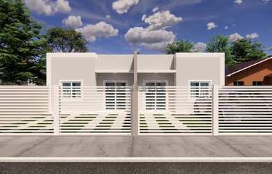 Imagem: A casa possui 2 Dormitórios, 2 Banheiros, 2 Vagas na garagem