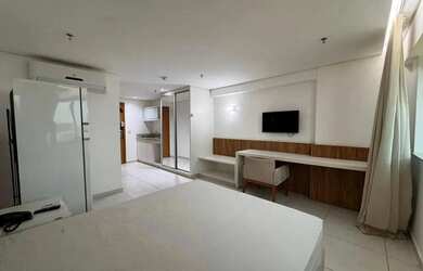 Imagem: O studio possui 1 Dormitório, 1 Banheiro, 1 Vaga na garagem