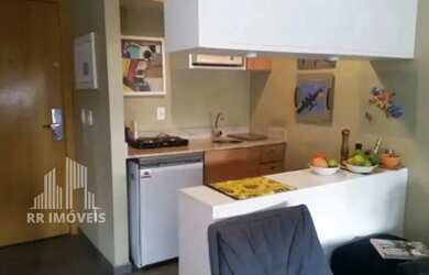 Imagem: O studio possui 1 Dormitório, 1 Banheiro, 1 Vaga na garagem