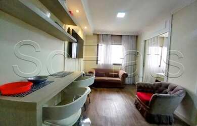 Imagem: O studio possui 1 Dormitório, 1 Banheiro, 1 Vaga na garagem