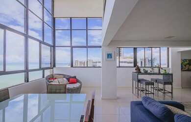 Imagem: O apartamento na cobertura possui 4 Dormitórios, 5 Banheiros