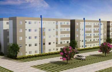 Imagem: O apartamento possui 2 Dormitórios, 1 Banheiro, 1 Vaga na garagem