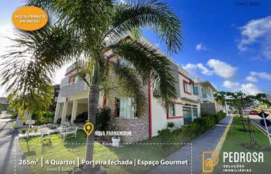 Imagem: A casa em condomínio possui 4 Dormitórios, 5 Banheiros, 4