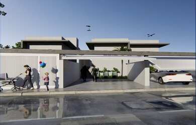 Imagem: A casa possui 2 Dormitórios, 2 Banheiros, 2 Vagas na garagem