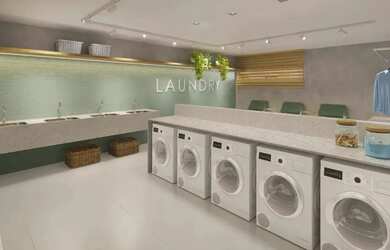 Imagem: O apartamento possui 1 Dormitório, 1 Banheiro, 1 Vaga na garagem