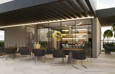 Imagem: O apartamento possui 1 Dormitório, 1 Banheiro, 1 Vaga na garagem