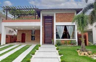 Imagem: A casa em condomínio possui 4 Dormitórios, 4 Banheiros, 4