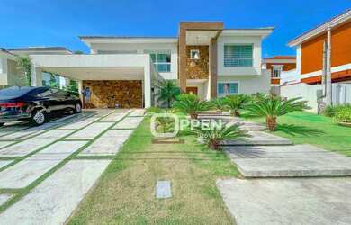 Imagem: A casa em condomínio possui 5 Dormitórios, 5 Banheiros, 4