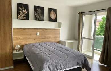 Imagem: O apartamento possui 1 Dormitório, 2 Banheiros, 1 Vaga na garagem