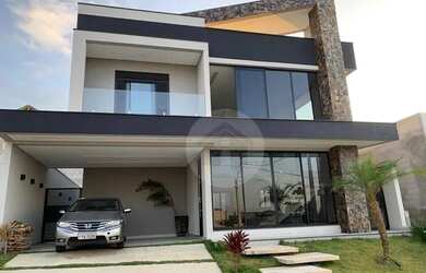 Imagem: A casa em condomínio possui 4 Dormitórios, 5 Banheiros, 4