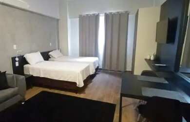 Imagem: O apartamento possui 1 Dormitório, 1 Banheiro, 1 Vaga na garagem