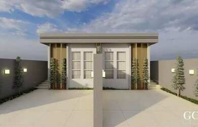 Imagem: A casa possui 3 Dormitórios, 2 Banheiros, 2 Vagas na garagem