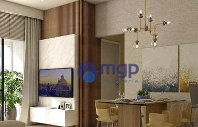 Imagem: O apartamento possui 2 Dormitórios, 1 Banheiro, 1 Vaga na garagem