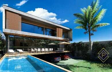 Imagem: A casa em condomínio possui 4 Dormitórios, 5 Banheiros, 2