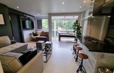 Imagem: O apartamento possui 1 Dormitório, 1 Banheiro, 1 Vaga na garagem