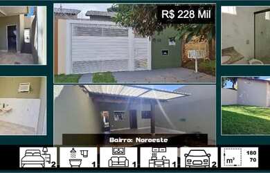 Imagem: A casa possui 2 Dormitórios, 1 Banheiro, 2 Vagas na garagem