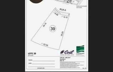 Imagem: O terreno possui 480m² de Área e está localizado em Zona