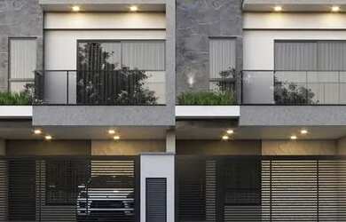 Imagem: A casa possui 3 Dormitórios, 3 Banheiros, 2 Vagas na garagem